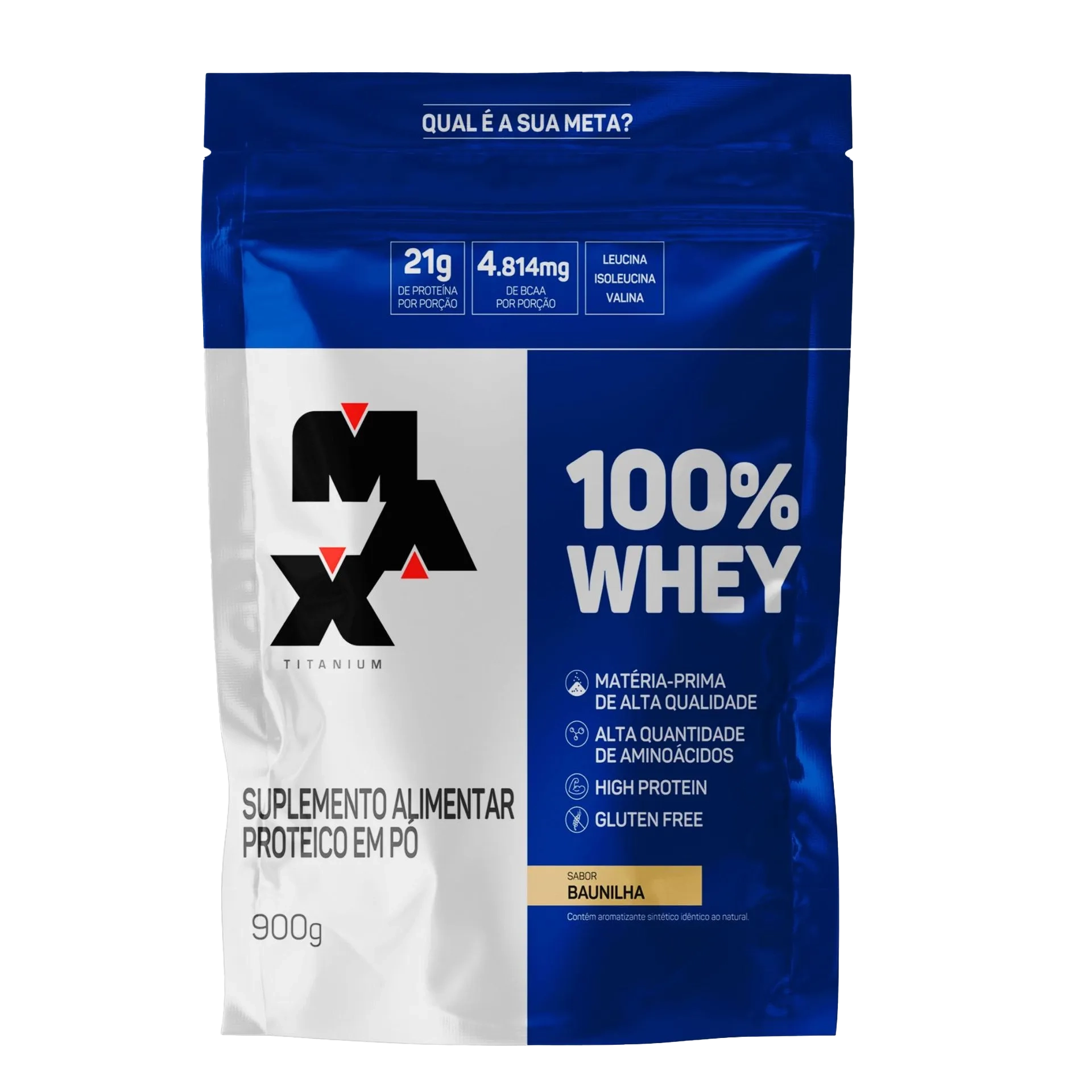 REFIL WHEY 100% | 21g Proteína | 900g – Max Titanium